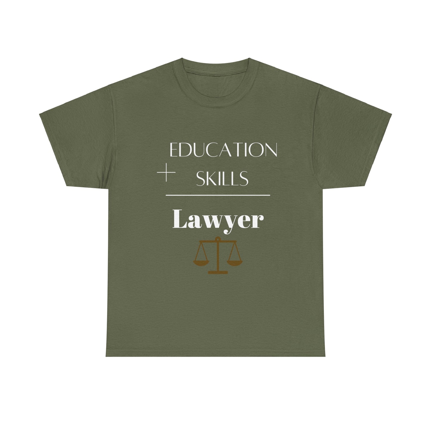 Education + Skills-Lawyer T-Shirt - White Lettering