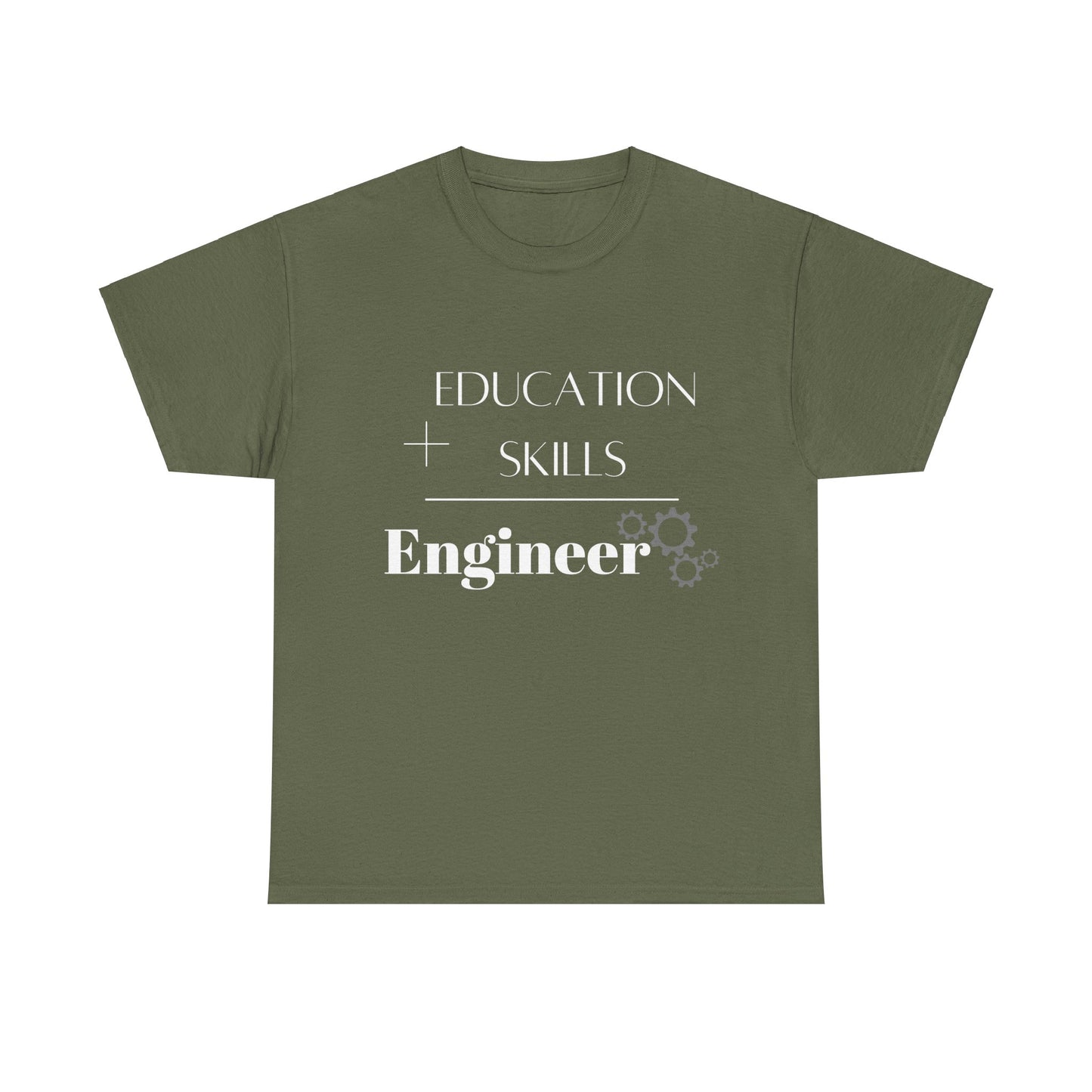 Education + Skills-Engineer T-Shirt - White Lettering