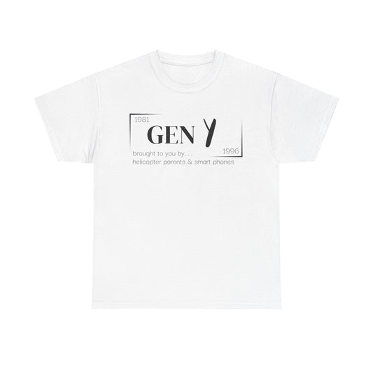 Gen Y T-Shirt - Black Lettering