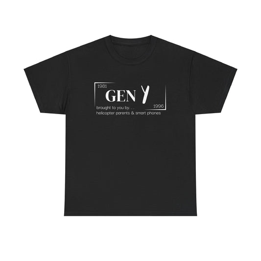 Gen Y T-Shirt - White Lettering